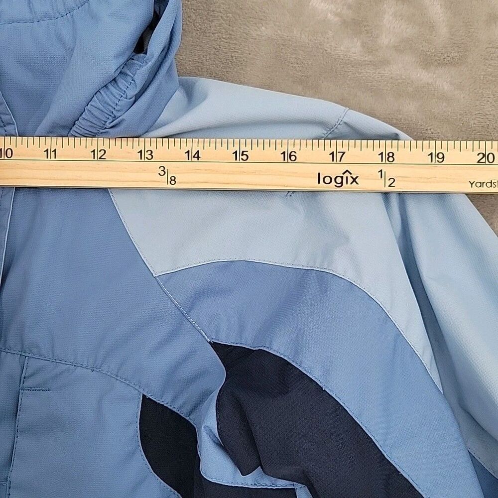 Columbia Vertex Youth Jacket Size 10/12 Blue Double Zipper Pockets Lightweight - Picture 13 of 15